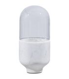 Lampe de table - Marbre/verre - Blanc cassé - 26x11x11 - Asel image number 0