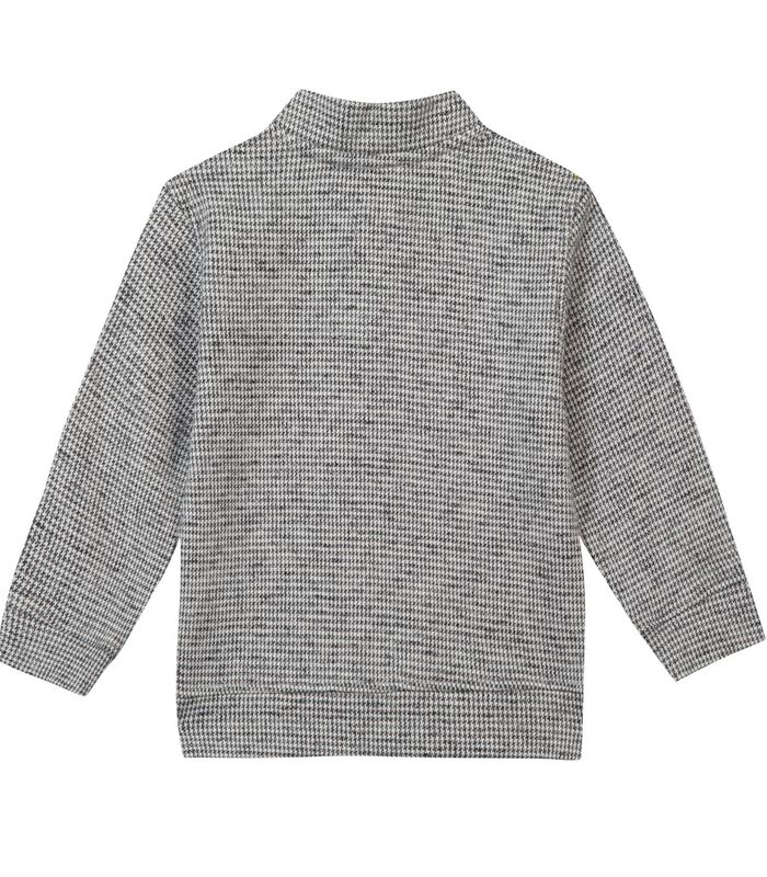 Sweatshirt met Oeko-Tex drukknopen, houndstooth patroon image number 1