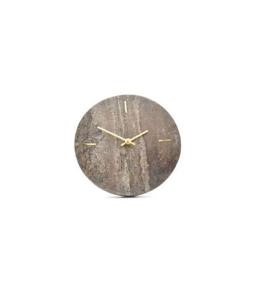 Horloge de table 20cm travertin gris Zone