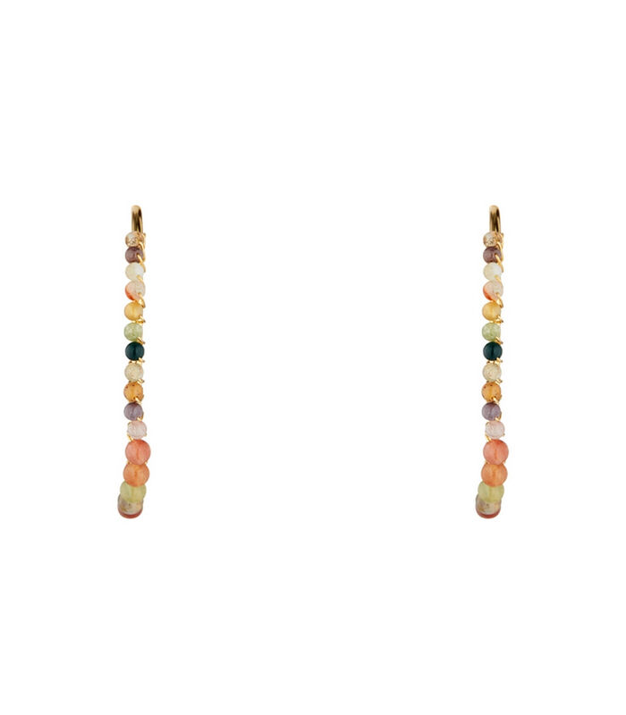 Boucles d'oreilles "Malis" Agate multicolore image number 1