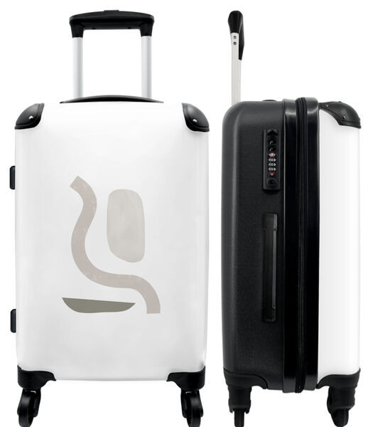 Handbagage Koffer met 4 wielen en TSA slot (Abstract - Vormen - Lijnen - Design)