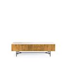 Piano - Tv-meubel - L175cm - mango - naturel - marmer blad- wit image number 3