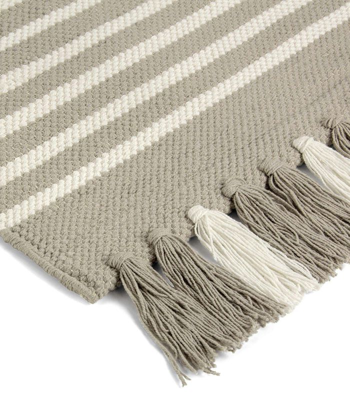 Tapis de bain Stripes & Structure Taupe image number 1