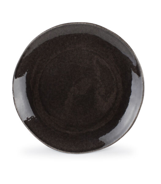 Plat bord 27,5cm zwart coupe Artisan - (x4)