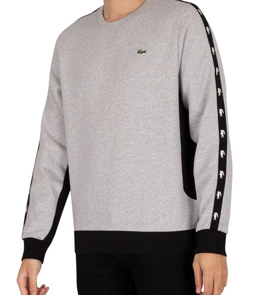 Fleece sweatshirt met kleurvlakken