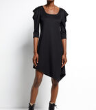 Asymmetrische zwarte jurk MASHEL image number 4
