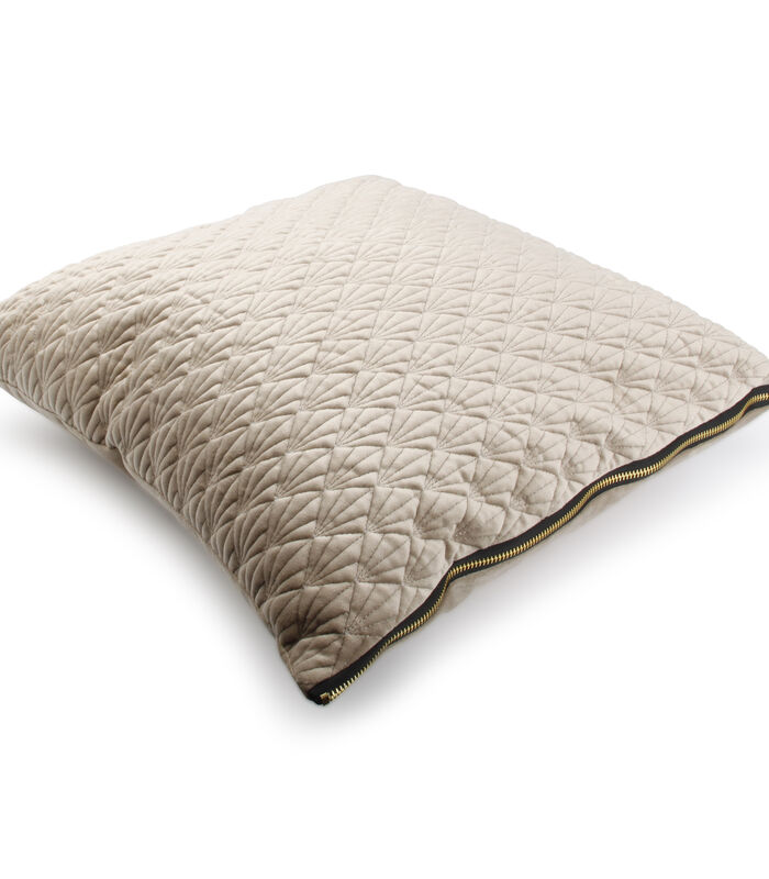 Coussin 45x45cm velvet Taupe Snooze image number 1