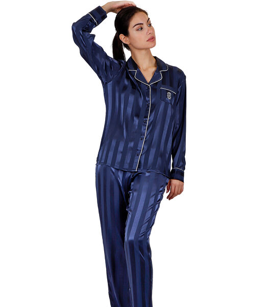 Pyjama chemise et pantalon Satin Stripes