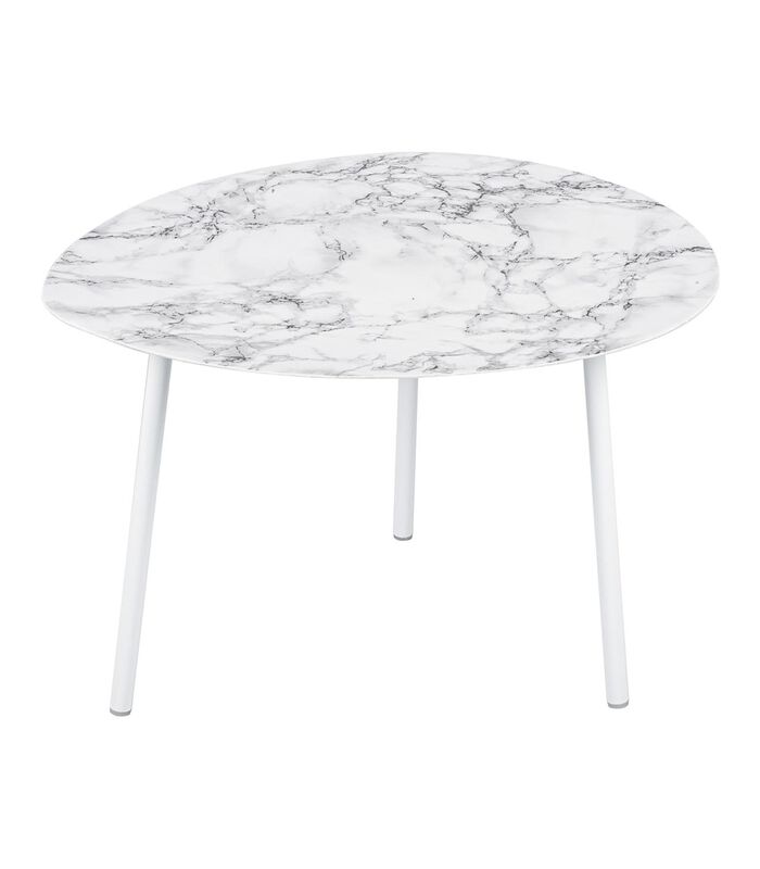 Table d'appoint Ovoid - Blanc - 67x60x42 cm image number 0