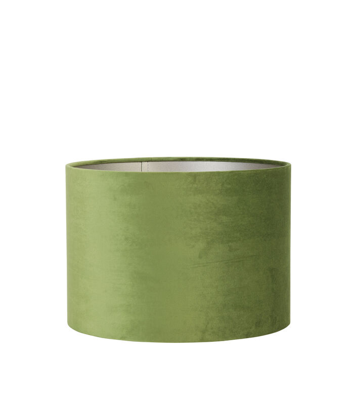 Cilinder Lampenkap Velours - Olive Green - Ø30x21cm image number 0