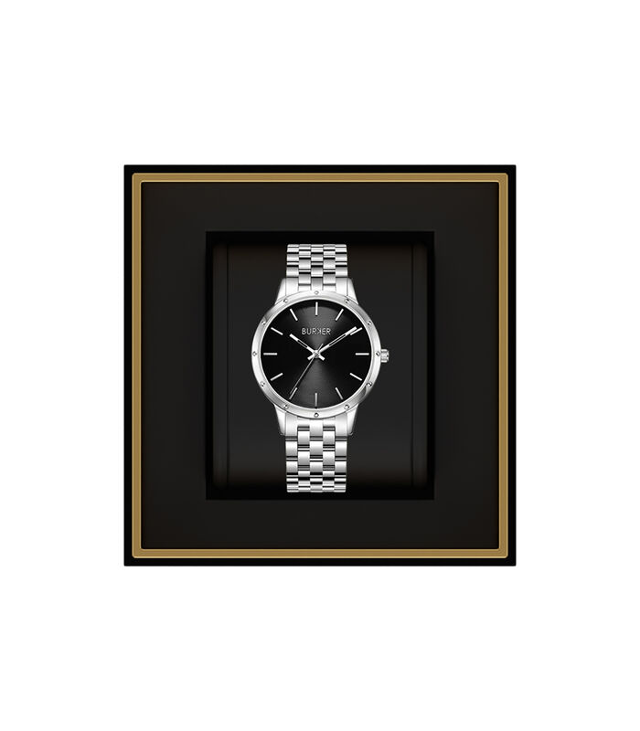 Mary Dames Horloge - Zilver Zwart - 36mm image number 4