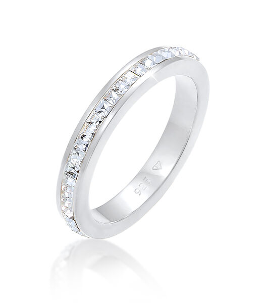 Ring Dames Elegant Basic Met Kristallen In 925 Sterling Zilver