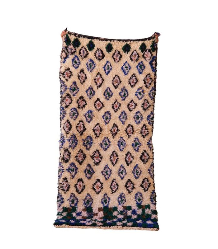 Tapis Berbere marocain pure laine 90 x 180 cm image number 1