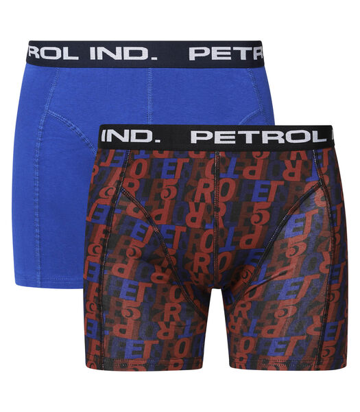 2-pack Boxershorts All-over Print Petrol Logo