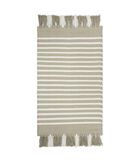 Badmat Stripes & Structure Taupe Wit image number 0