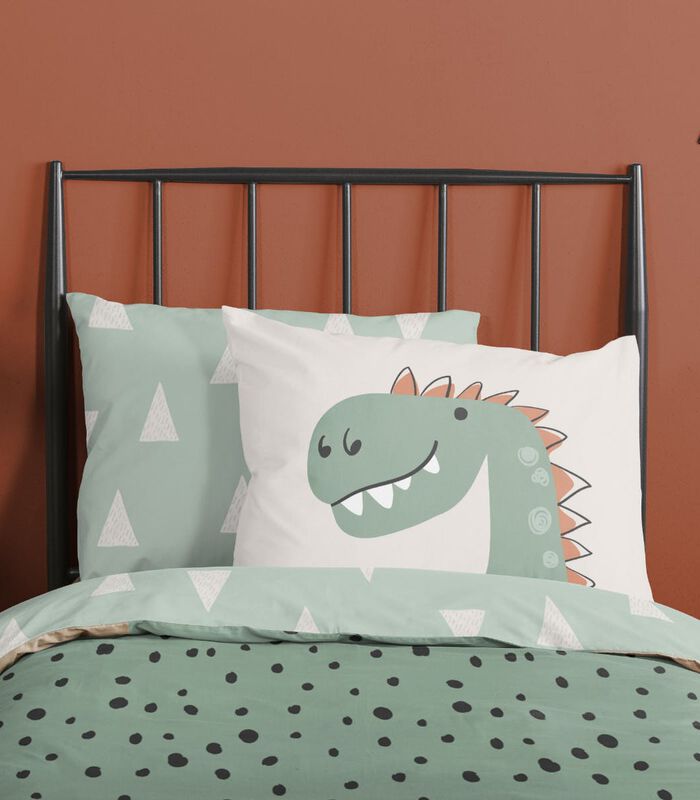 Housse de couette Dino Green Coton image number 1