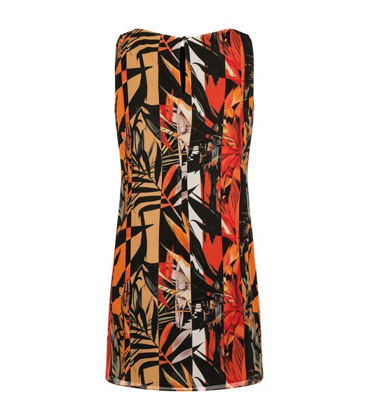 AZALEA wijd uitlopende jurk met tropische print