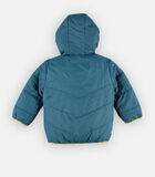 Omkeerbare jas, groenblauw/limoengroen image number 2