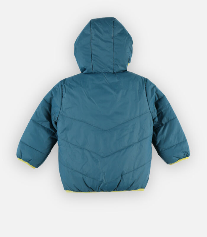 Omkeerbare jas, groenblauw/limoengroen image number 2