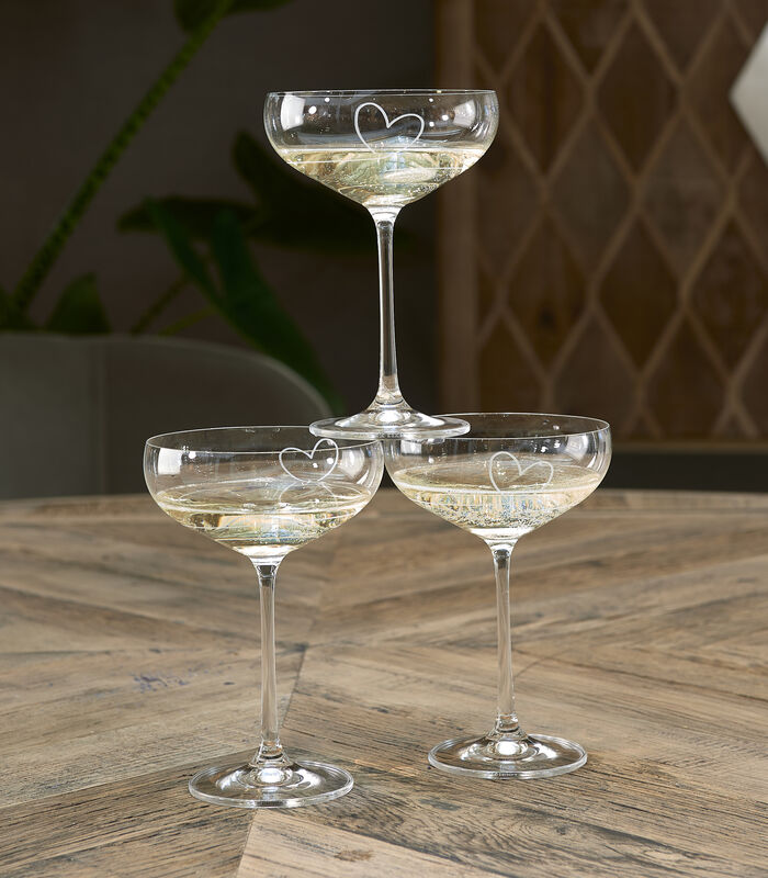 champagnecoupe, champagneglas - With Love Coupe - Transparant - 400 ml image number 1