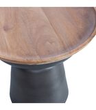 Table d'appoint - Métal/bois - Noir - 47x48x48 cm - Dana image number 1