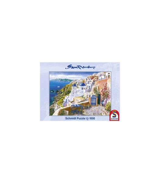 Blik op Santorini, 1000 stukjes - Puzzel - 12+