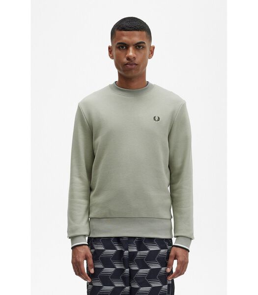 Fred Perry Sweater Logo Vert Clair