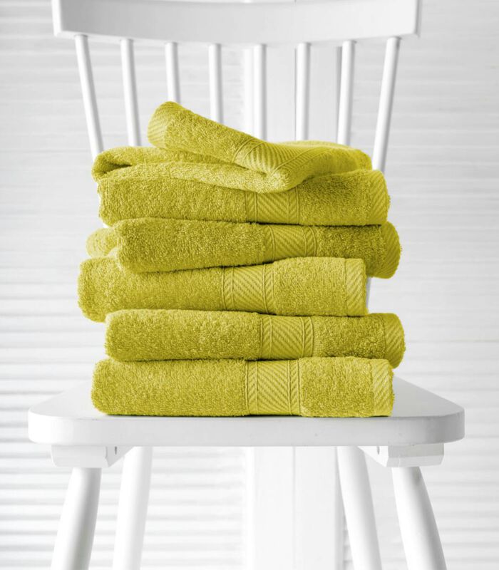 6 serviettes de bains Hélène warm olive image number 3
