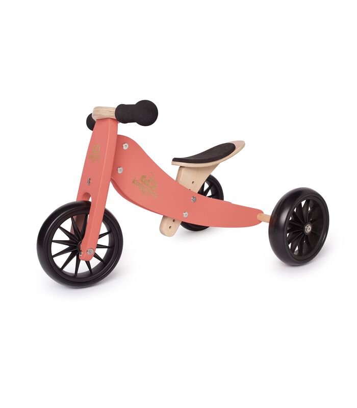 2-in-1 houten loopfiets & driewieler vanaf 1 jaar Tiny Tot - Roze image number 2