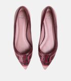 Mangará Begonia Dames Ballerina's- 100% Premium Leer - Handgemaakt - Roze - Maat 41 image number 1