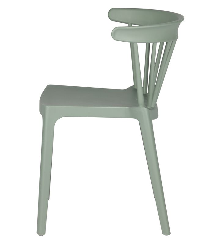 Lot de 2 chaises d'interieur et d'exterieur - Plastique - Vert - 75x52x53 - Bliss image number 3