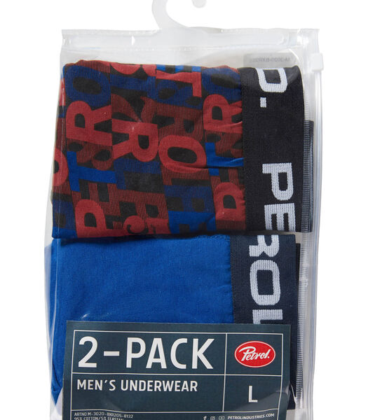 2-pack Boxershorts All-over Print Petrol Logo