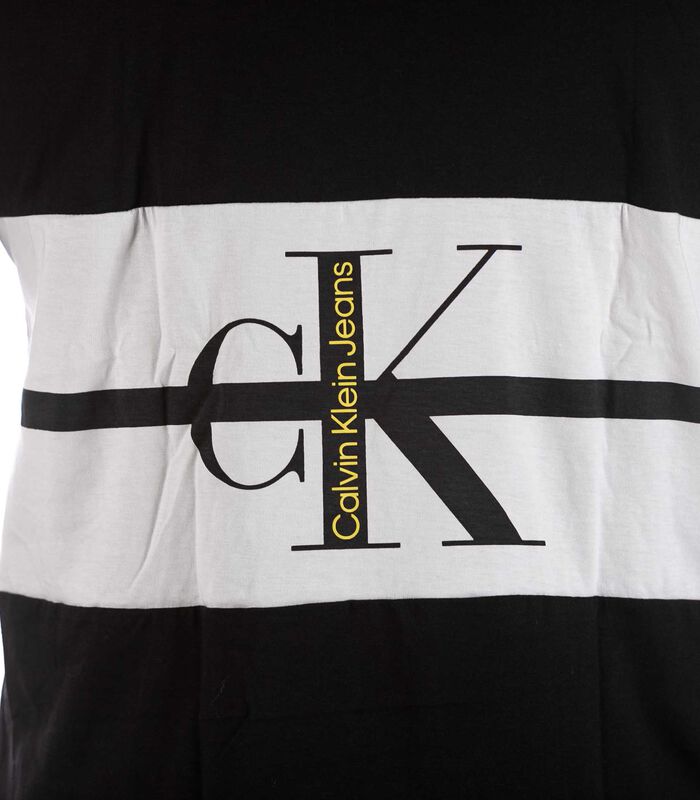 Calvin Klein Streep Ck Colorblock Zwart T-Shirt image number 3