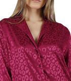 Pyjama indoor kleding broek shirt Satin Leopard image number 3