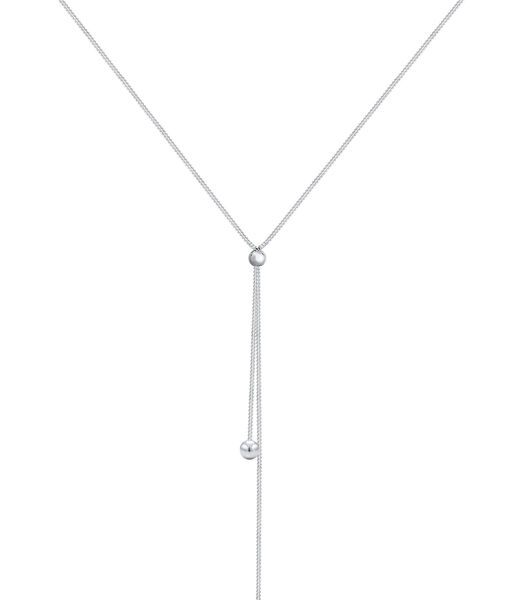 Halsketting Dames Y-Ketting Bol Hanger Filigraan Verstelbaar In 925 Sterling Zilver