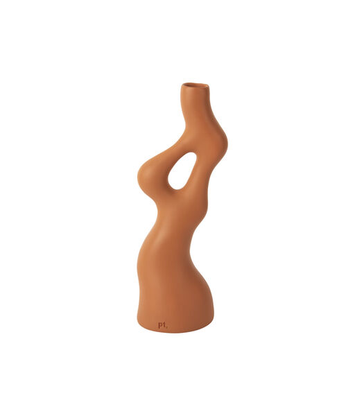 Vase déco Organic Swirls - Orange - 12,5x10,5x33cm