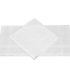 Set van 2 katoenen zakdoeken wit 41x41 image number 0