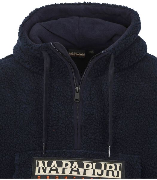 Napapijri Burgee Teddy Hoodie Navy