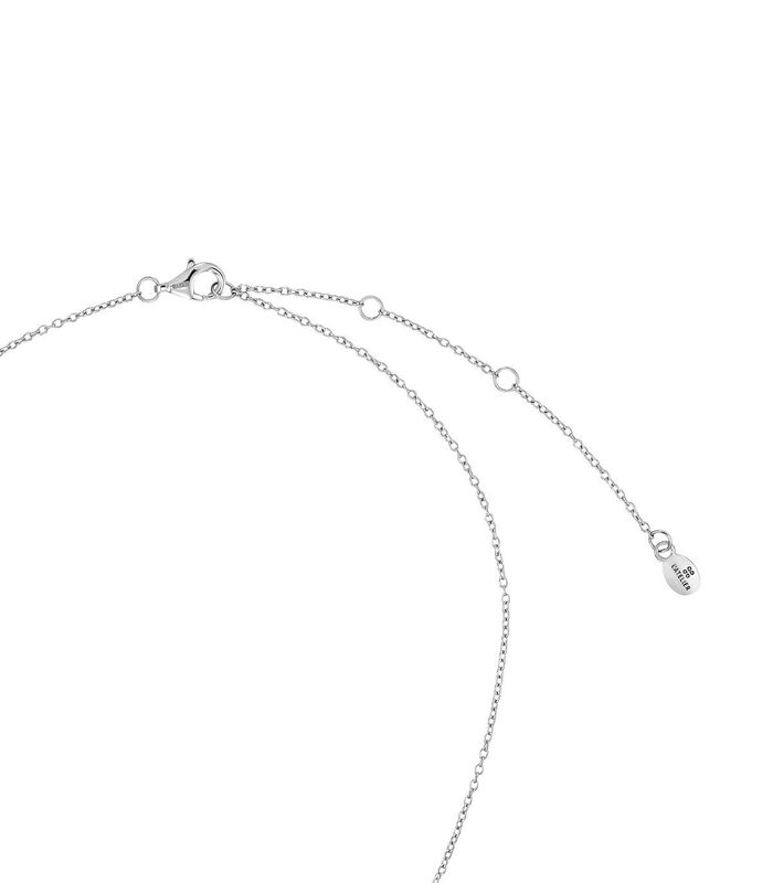 Ketting met hanger voor dames, sterlingzilver 925 gerhodineerd, zirkonia (synth.) image number 2