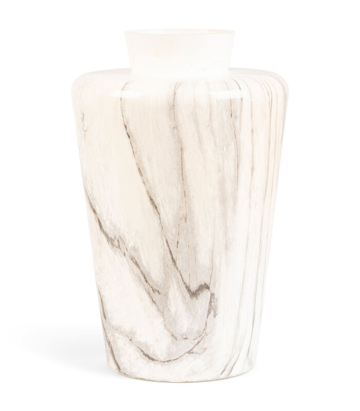 Glazen Vaas - RM Marbled Vase - Wit image number 0