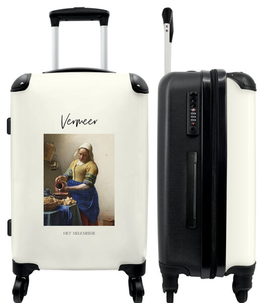 Handbagage Koffer met 4 wielen en TSA slot (Kunst - Vermeer - Melkmeisje - Oude meester)