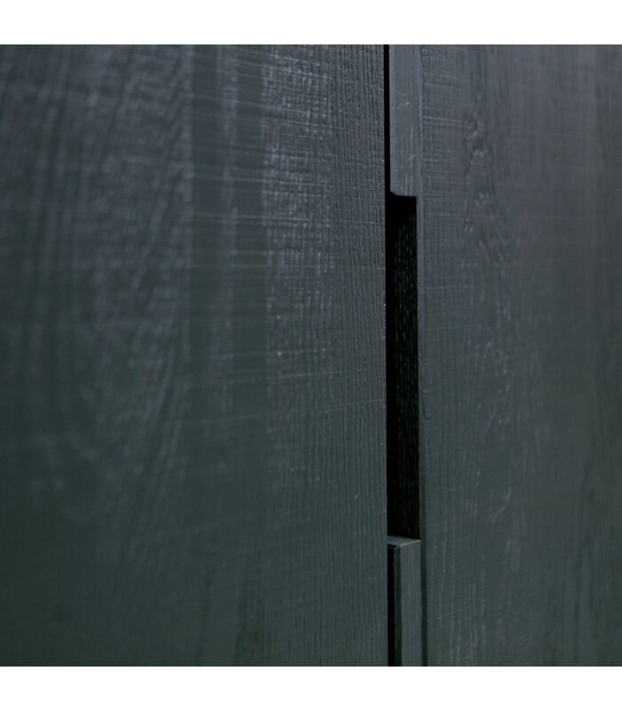 2-Portes Cabinet Chendre  - Cendre - Noir - 149x85x35,5  - Silas image number 3