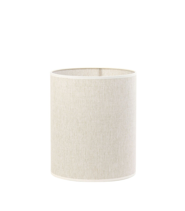 Abat-jour cylindre Breska - Blanc Perle - Ø25x30cm image number 0