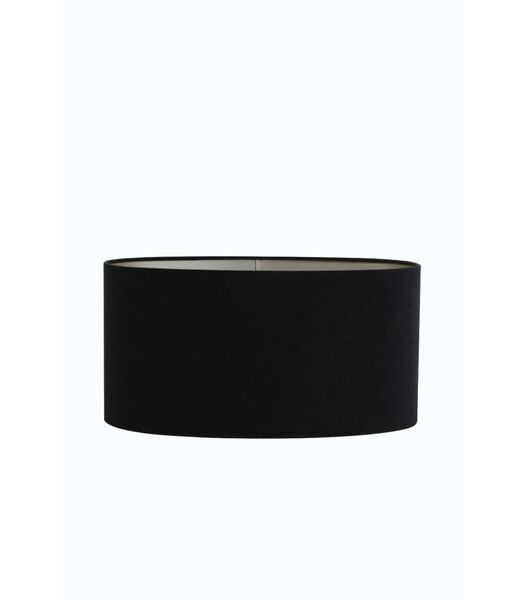 Abat-jour ovale Velours - Noir - 38x17,5x19cm