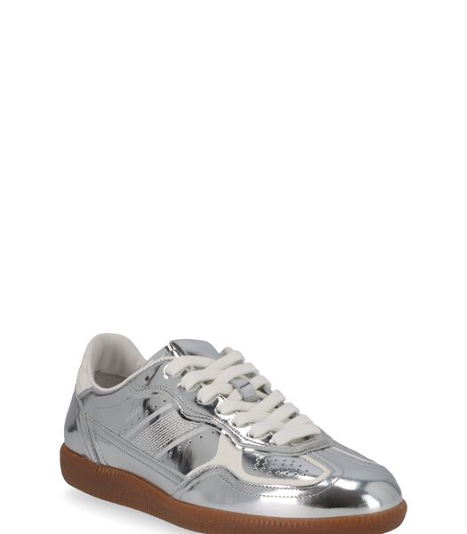 Tb.490 - Zilverkleurige leren sneakers