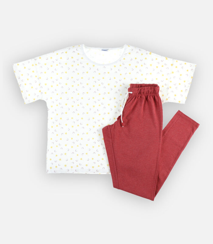 2-delige pyjama voor mama's, ecru/roos image number 0