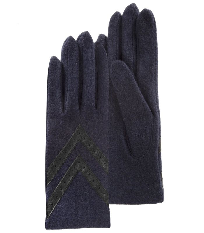 Wollen handschoenen - Touchscreen - Blau image number 0