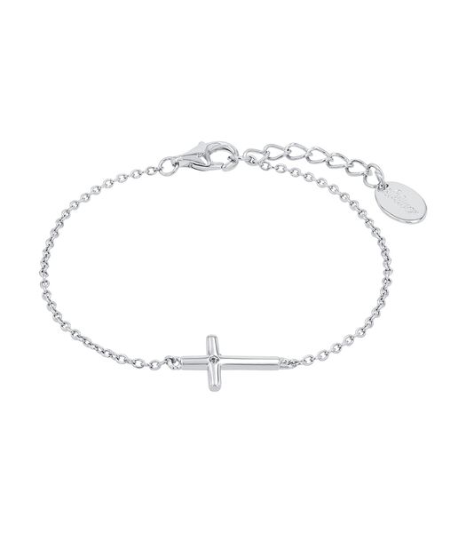 Bracelet pour fille, argent 925 Sterling, zirconium synth. | croix