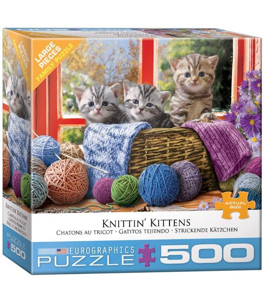 Puzzle  Knittin' Kittens - 500 pièces XL