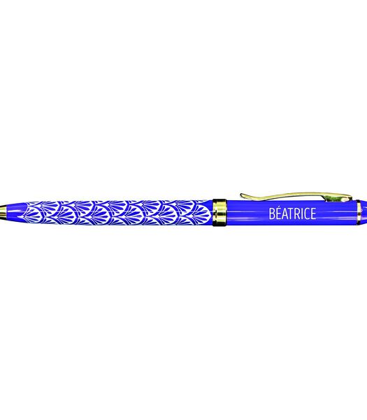 Fijne pen in gelakt metaal violet - Béatrice